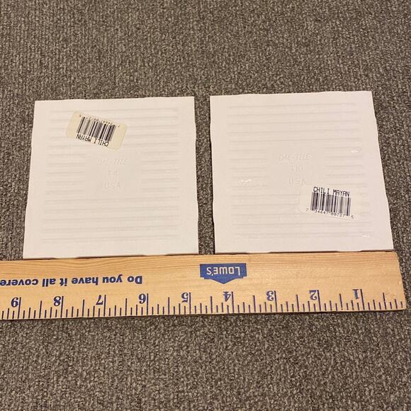 Chili Pepper Mayan Daltile RARE 2 pieces Textured Green Red Yellow Peppers VNTG - Picture 4 of 7